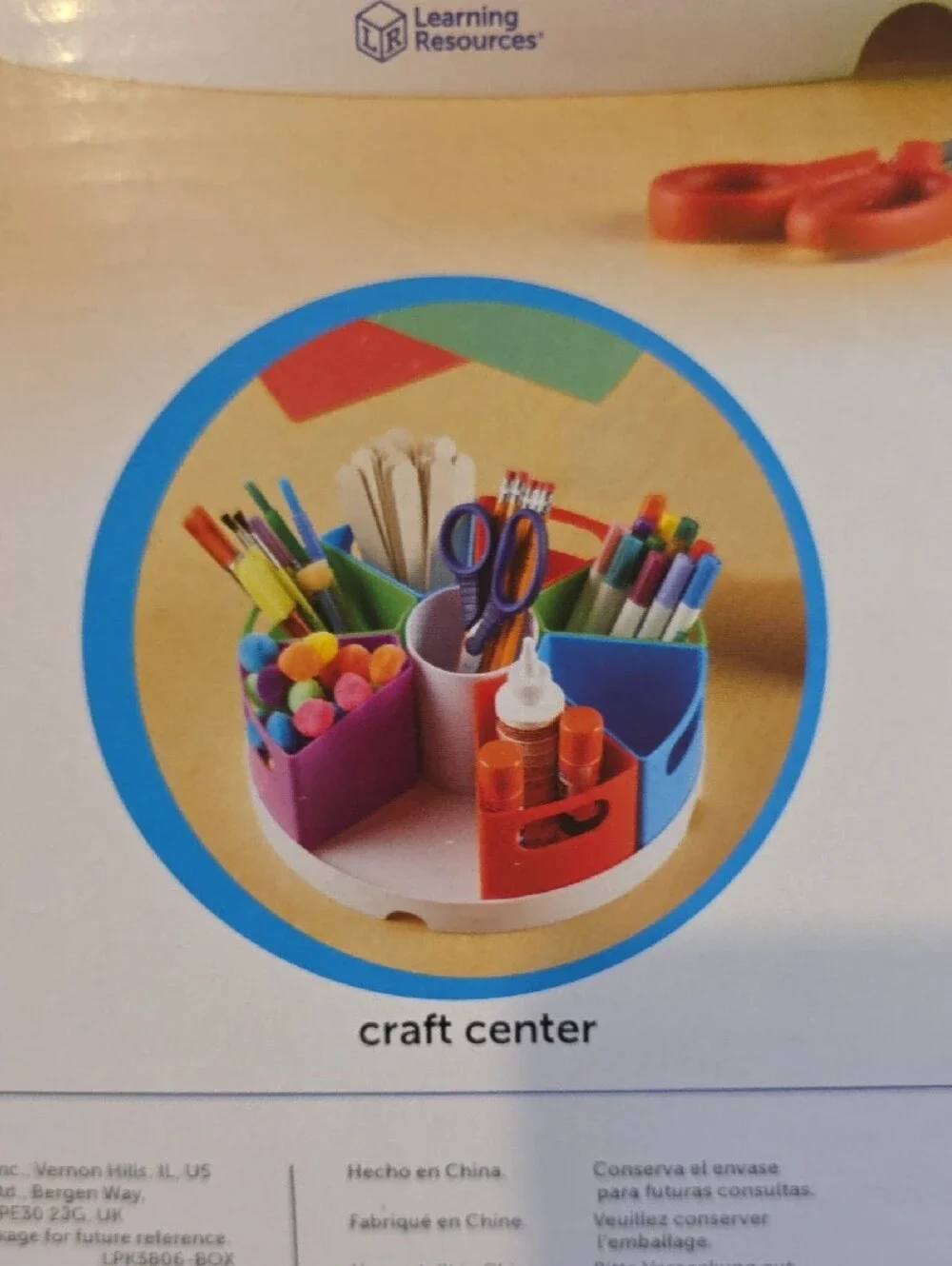 Learning Resources Create-a-Space Storage Center - Multicolor-12 Inches Across